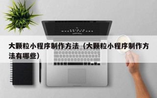 石嘴山大颗粒小程序制作方法（大颗粒小程序制作方法有哪些）